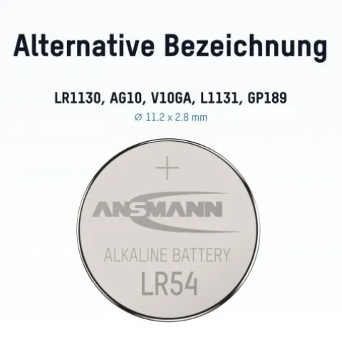 Alkaline Knopfzelle LR54 / LR1130 / AG10^ANSMANN AG Fashion