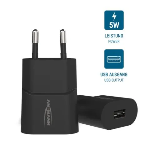 Home Charger HC105 schwarz / 1 A / 5 W / 1 Port^ANSMANN AG Cheap