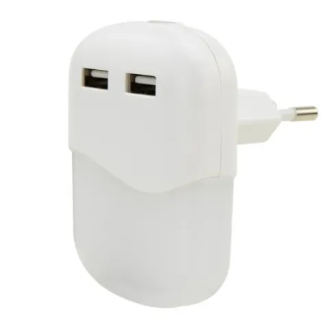 Steckdosennachtlicht NL15AC + 2USB^ANSMANN AG Discount