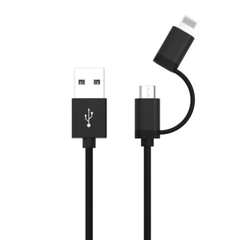 USB 2in1 Micro/Lightning Daten und Ladekabel 120 cm^ANSMANN AG Online